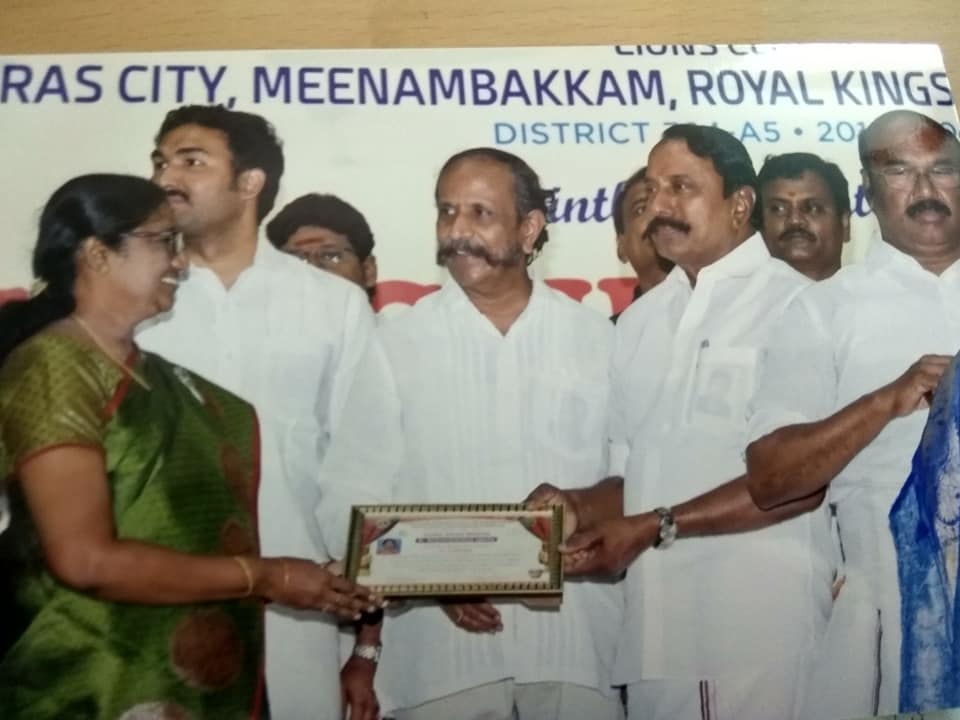 Award from Tamilnadu Educational Minister 2019 in Bishop NewBigin College of Education