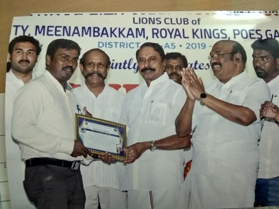 Award from Tamilnadu Educational Minister 2019 in Bishop NewBigin College of Education
