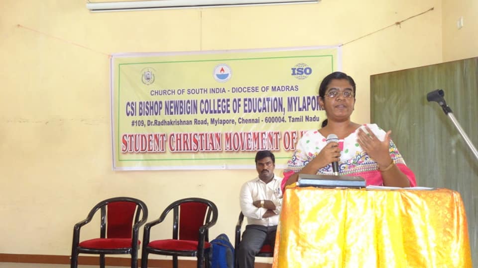 Student Christian Movement of India 2019 in Bishop NewBigin College of Education